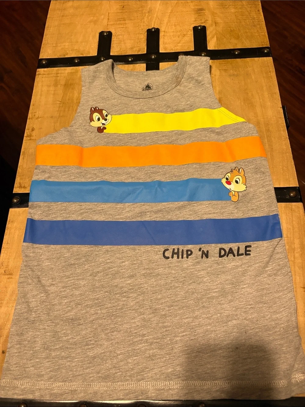 Chip 'n Dale Grey Tank & Blue Shorts Kids Matching Set
